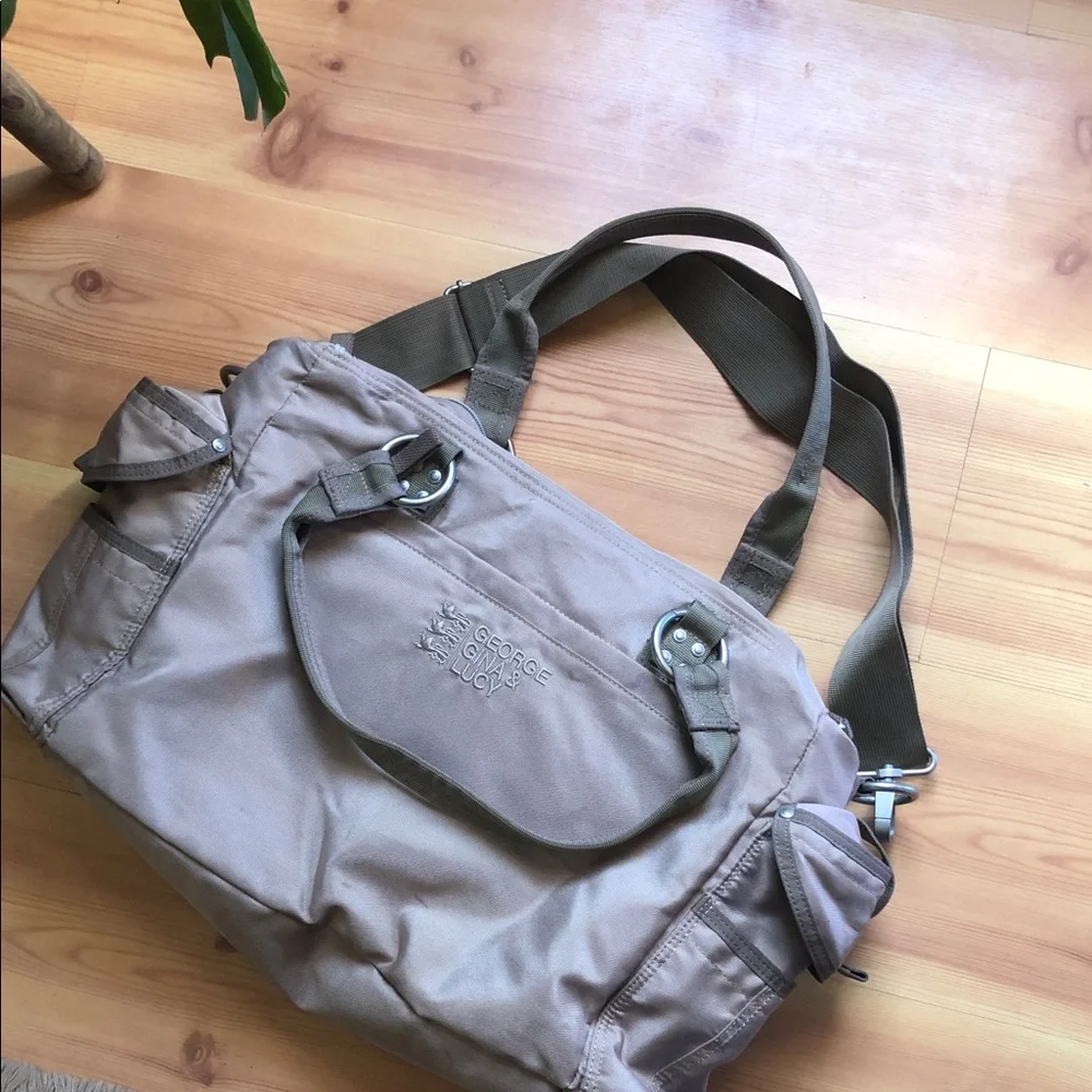 George Gina & Lucy Taupe Diaper Bag